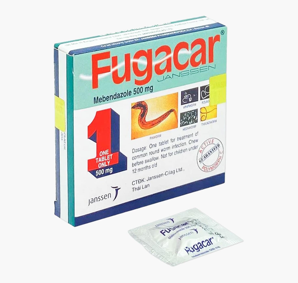 Thuốc Fugacar® 500mg | Mebendazole