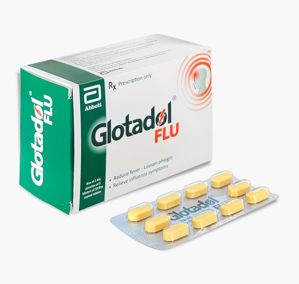 Thuốc Glotadol Flu® | Thuốc Trị Cảm Cúm |【Hộp 100 viên】