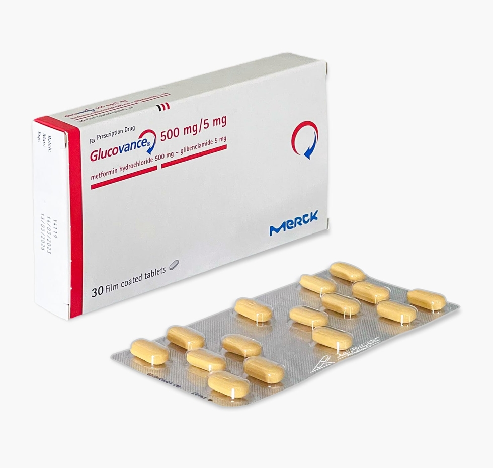 Thuốc Glucovance® 500mg/5mg |【Hộp 30 viên】