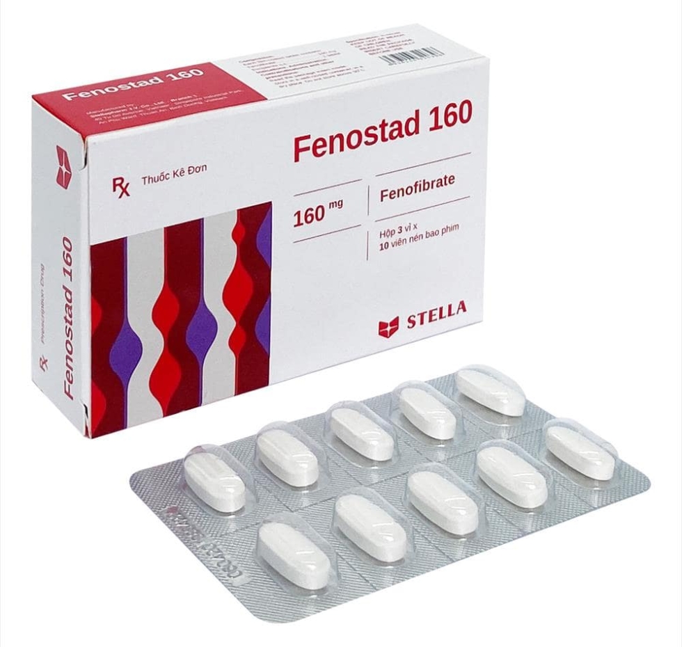 Thuốc hạ lipid máu Fenostad 160mg 