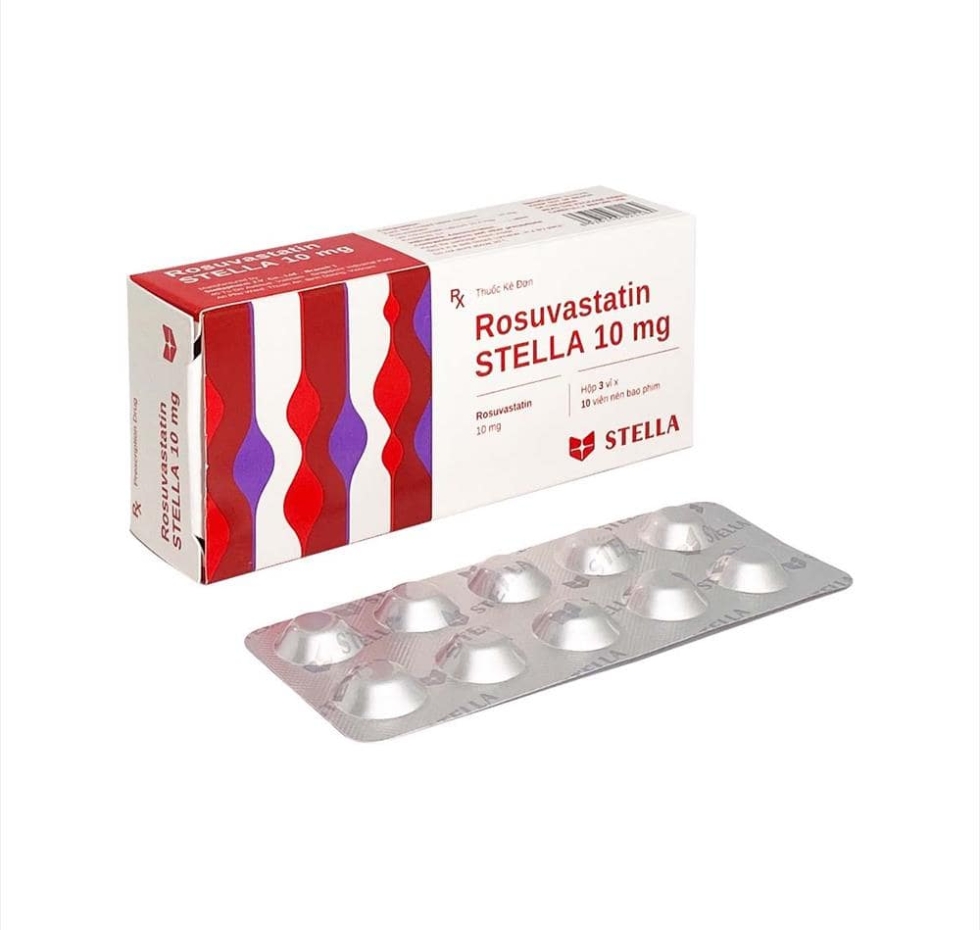 Thuốc hạ lipid máu Rosuvastatin Stella 10mg