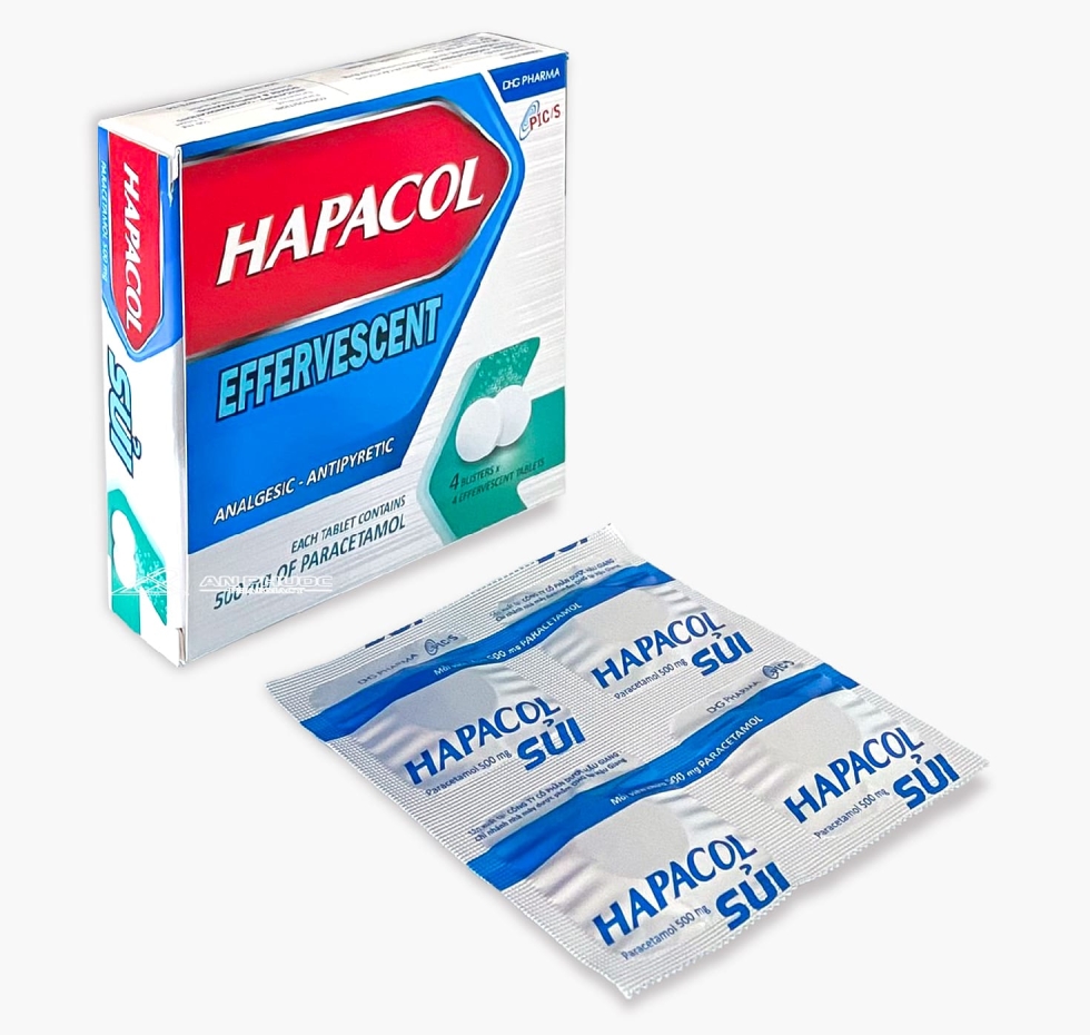 Thuốc Hapacol Sủi® 500mg【Hộp/16 viên】| Paracetamol