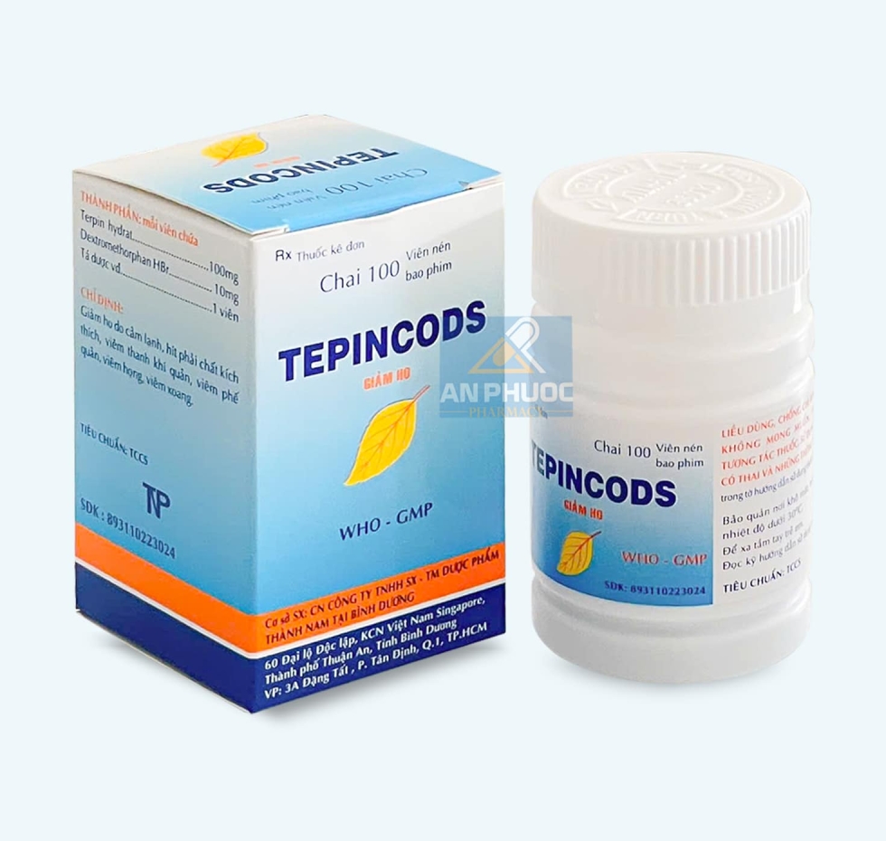 Thuốc Ho Tepincods® |【Lọ 100 viên】