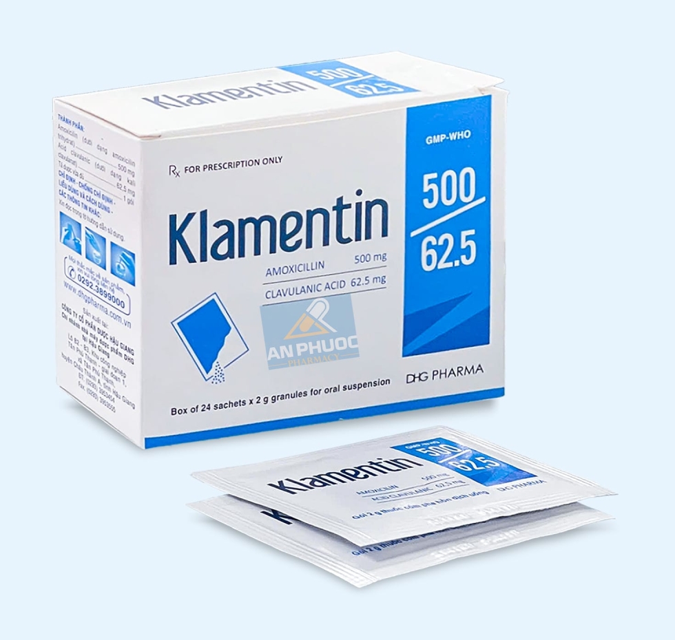Thuốc Klamentin® 500mg |【Hộp 24 gói】