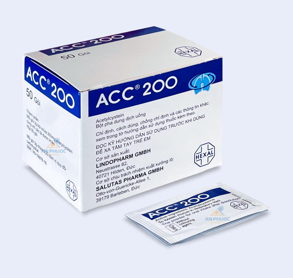 Thuốc Loãng Đàm ACC® 200 | Acetylcystein |【Hộp 50 gói】