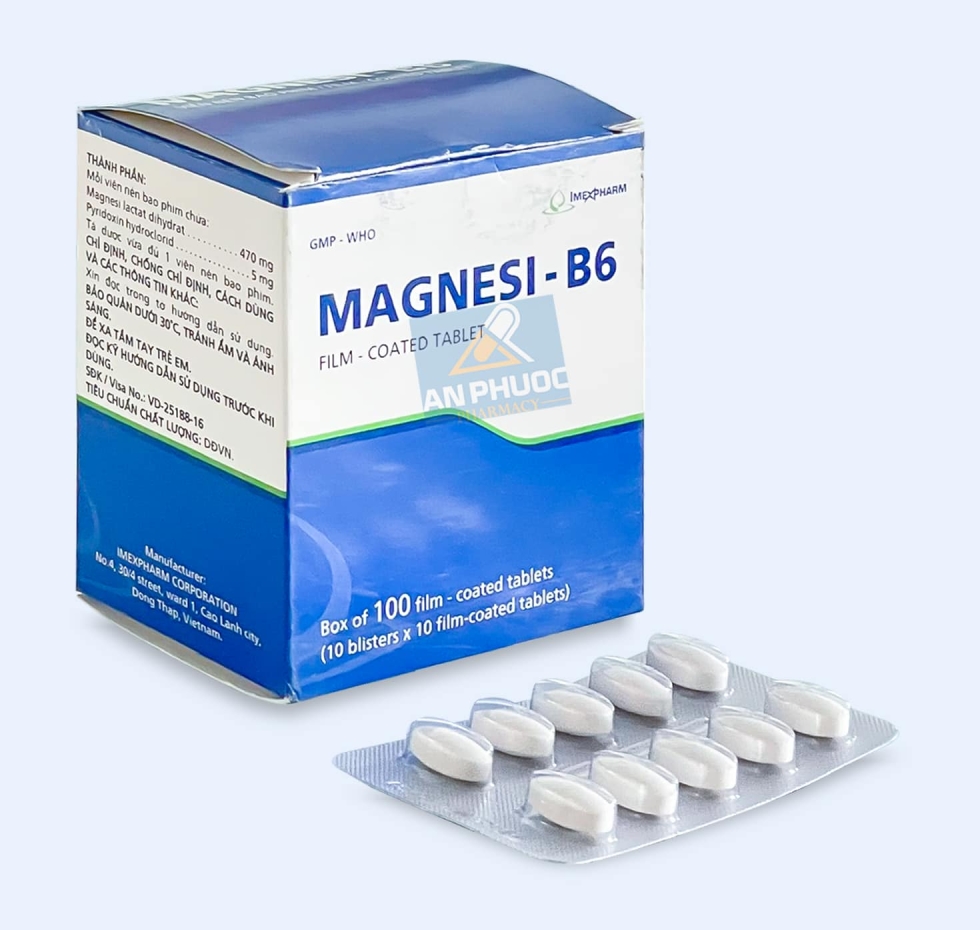 Thuốc Magnesi-B6® IMEXPHARM |【Hộp 100 viên】