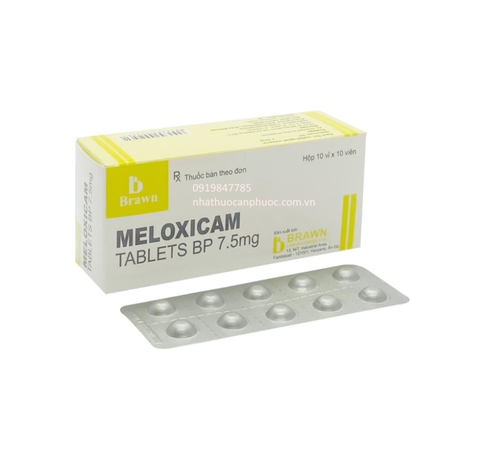 Thuốc Meloxicam Brawn 7.5mg