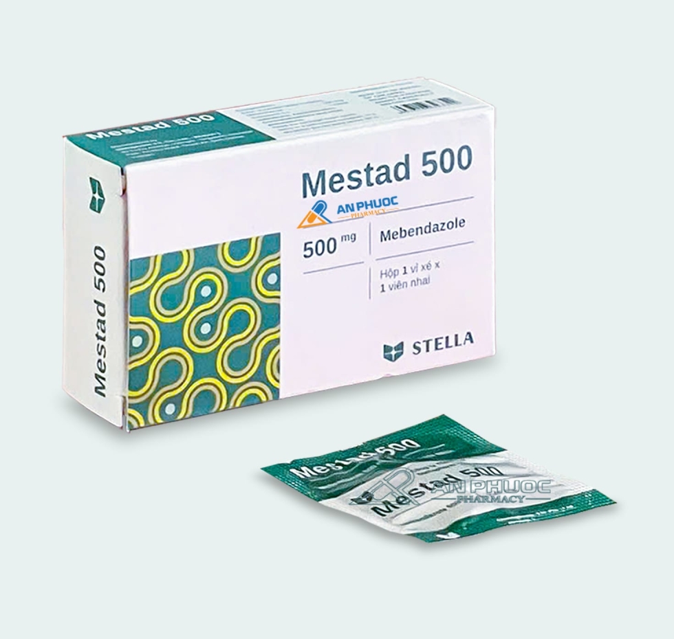 Thuốc Mestad® 500mg | Mebendazole |【Hộp 1 viên】