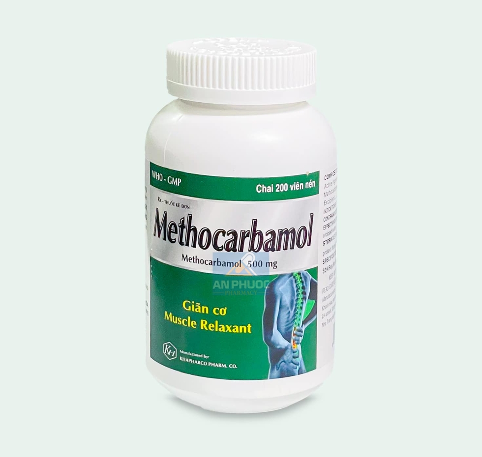 Thuốc Methocarbamol® 500mg Khapharco |【Chai 200 viên】