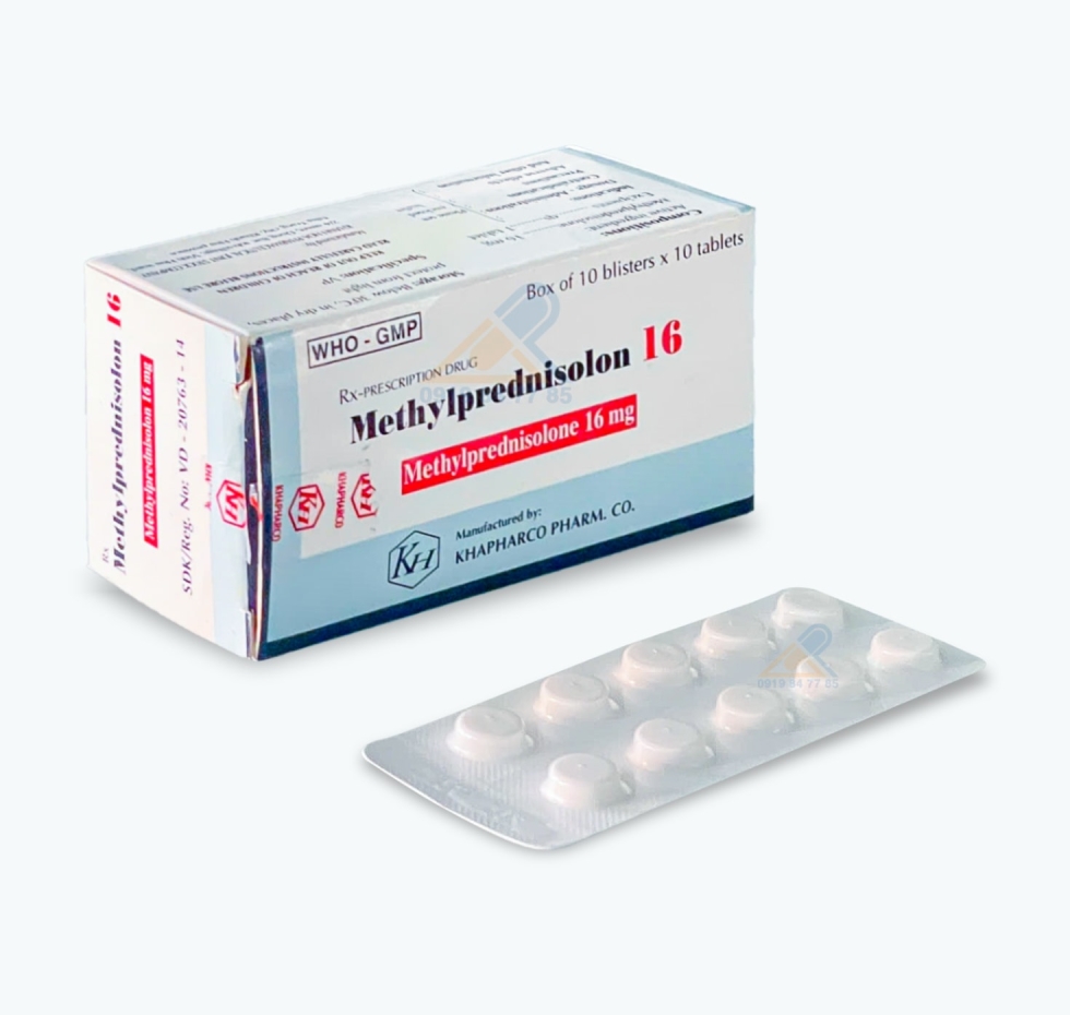 Thuốc Methylprednisolne® 16mg | Khapharco |【Hộp 100 Viên】