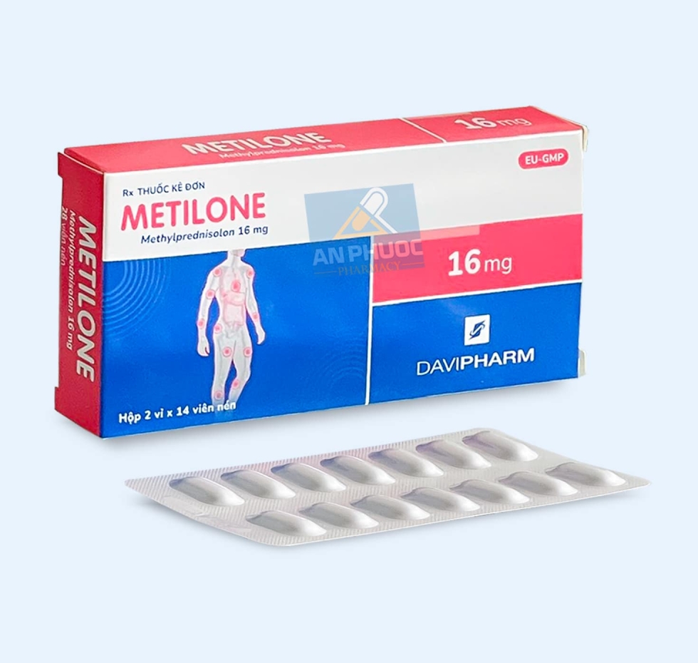 Thuốc Metilone® 16mg | Methylprednisolon |【Hộp 28 viên】