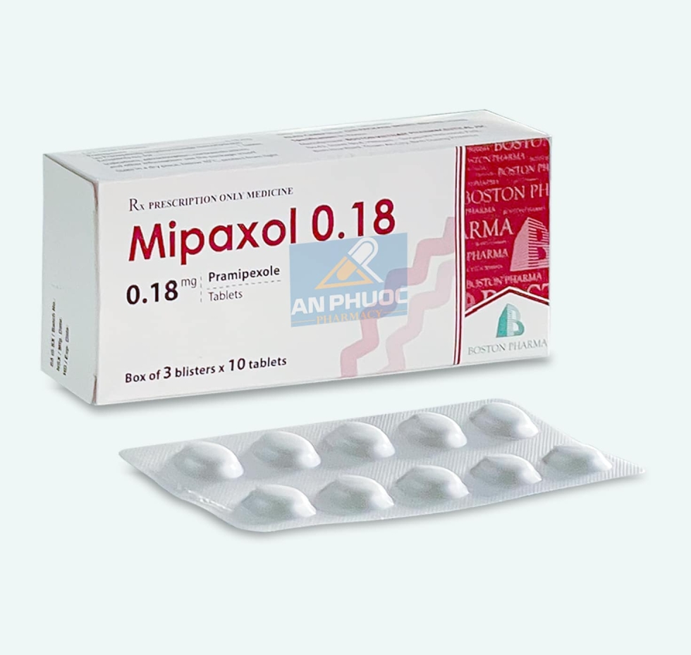Thuốc Mipaxol® 0.18mg | Pramipexole |【Hộp 30 viên】