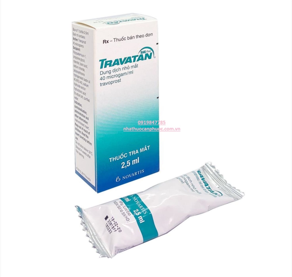 Thuốc nhỏ mắt Travatan 2.5ml (travoprost)
