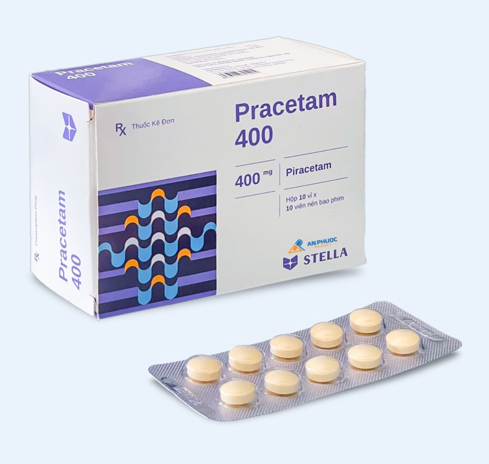 Thuốc Pracetam® 400mg | Piracetam |【Hộp 100 viên nén bao phim】