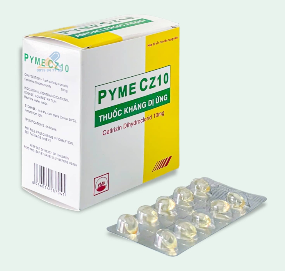 Thuốc Pyme CZ 10® | Cetirizine |【Hộp 100 viên】