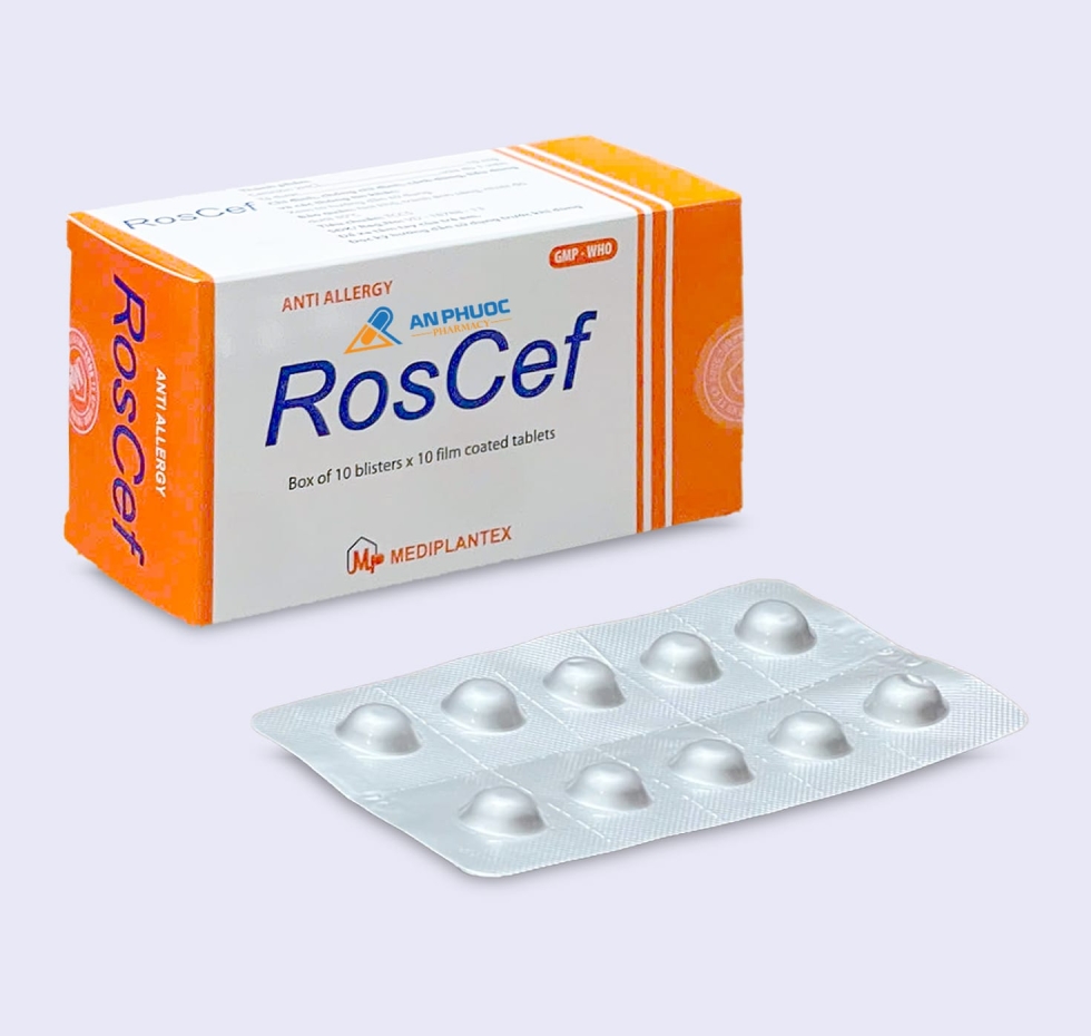 Thuốc Roscef® 10mg | Cetirizine |【Hộp 100 viên】