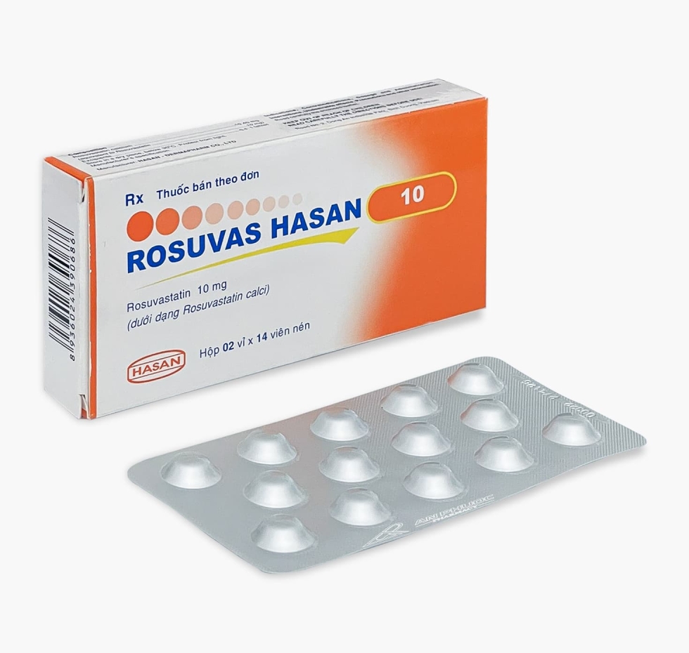 Thuốc Rosuvas Hasan® 10mg |【Hộp 28 viên】