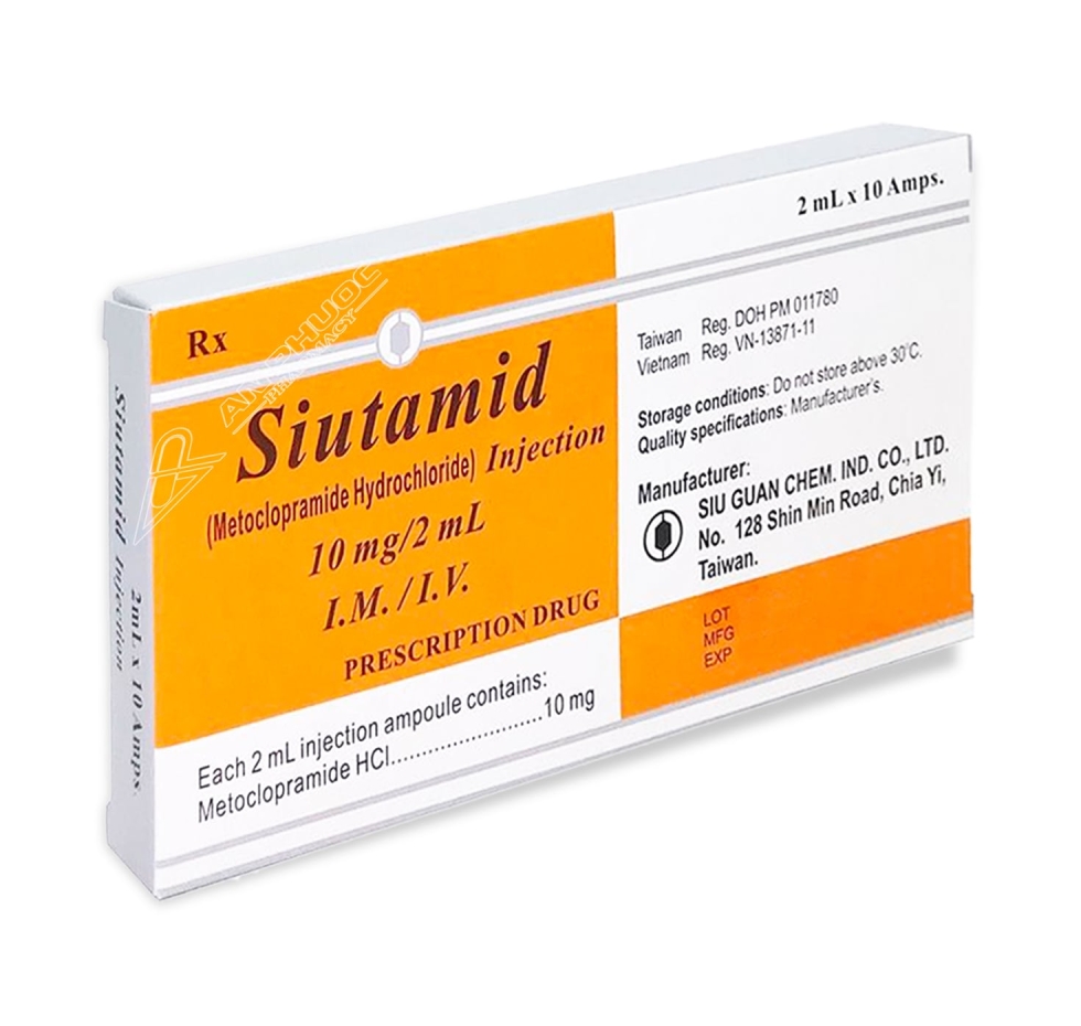 Thuốc Siutamid® 10mg/2ml  inj I.M/I.V | Metoclopramide 