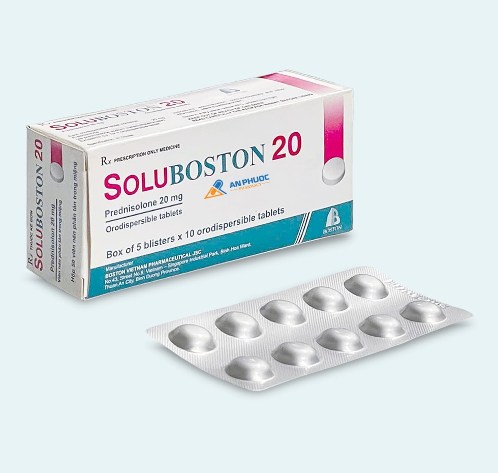 Thuốc Soluboston® 20mg | Prednisolone |【Hộp 50 viên】