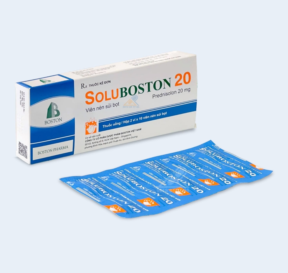 Thuốc Soluboston Sủi® 20mg | Prednisolon |【Hộp 20 Viên】
