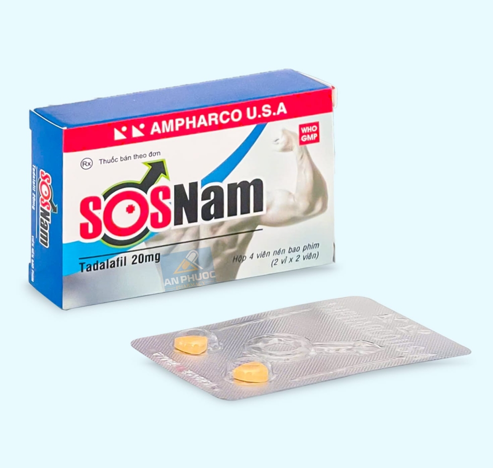 Thuốc Sosnam® 20mg | Tadalafil |【Hộp 4 viên】