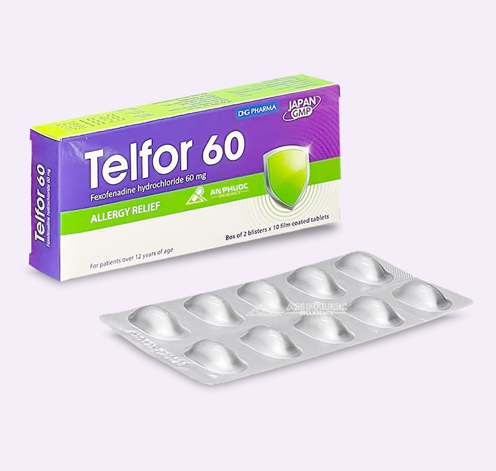 Thuốc Telfor® 60mg | Fexofenadine|【Hộp 20 viên】