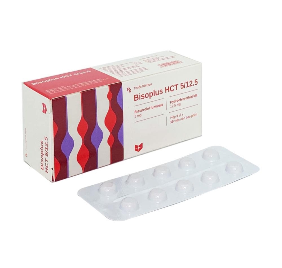 Thuốc tim mạch Bisoplus HCT 5/12.5