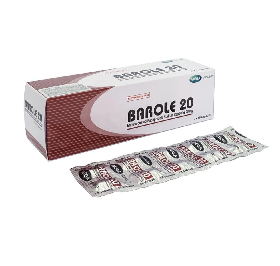 Thuốc trị đau dạ dày Barole 20mg