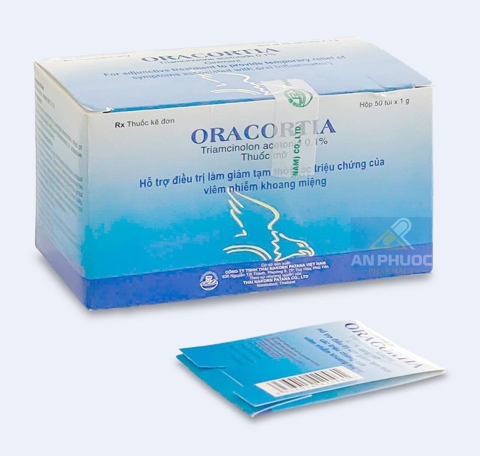 Thuốc Trị Đẹn Oracortia® 0.1% | Triamcinolone |【Hộp 50 túi】