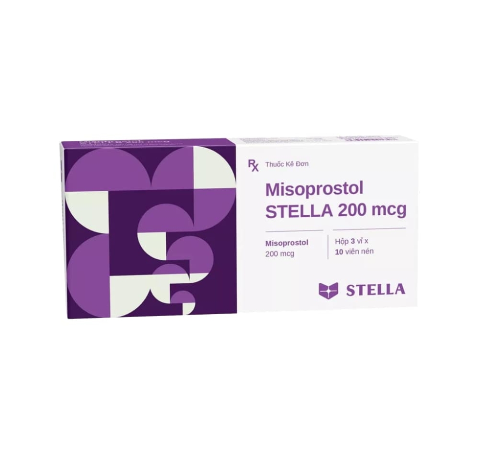 Thuốc trị loét dạ dày Misoprostol stella 200mcg