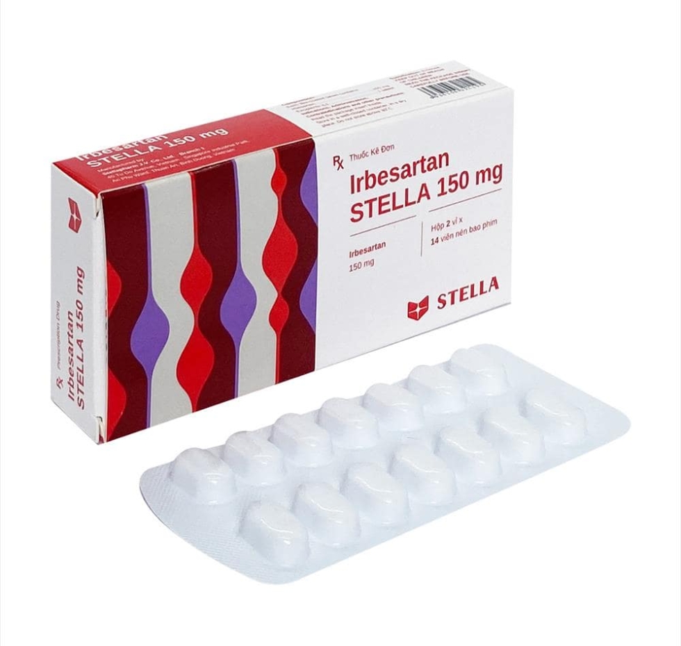 Thuốc trị tăng huyết áp Irbesartan stella 150mg