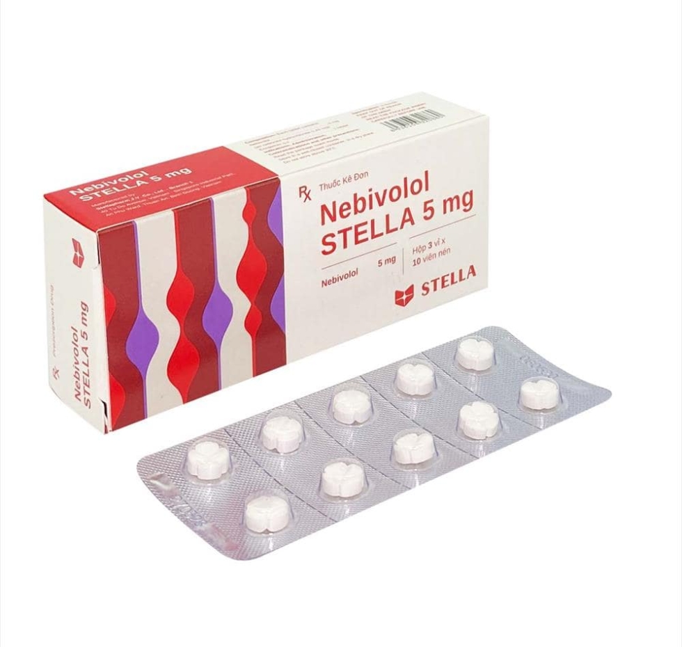Thuốc trị tăng huyết áp Nebivolol stella 5mg