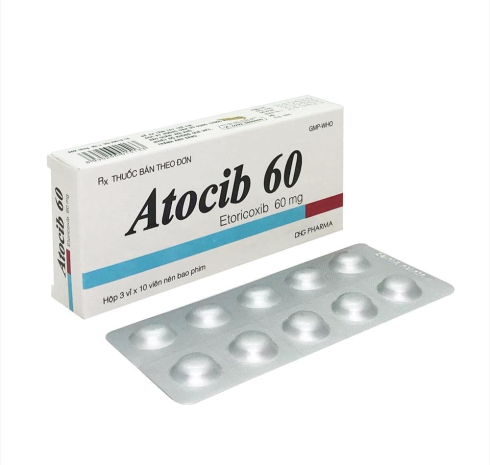 Thuốc trị thoái hóa khớp Atocib 60mg (etoricoxib)