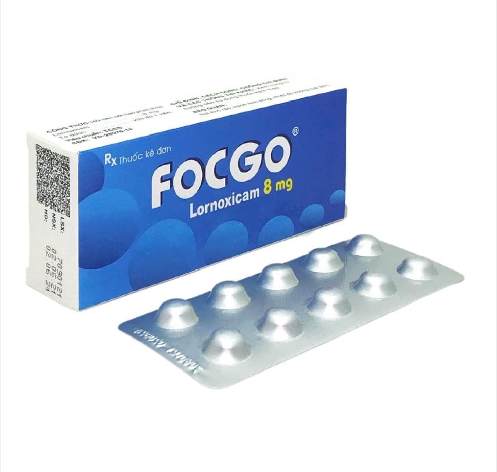 Thuốc trị viêm khớp Focgo 8mg (lornoxicam)