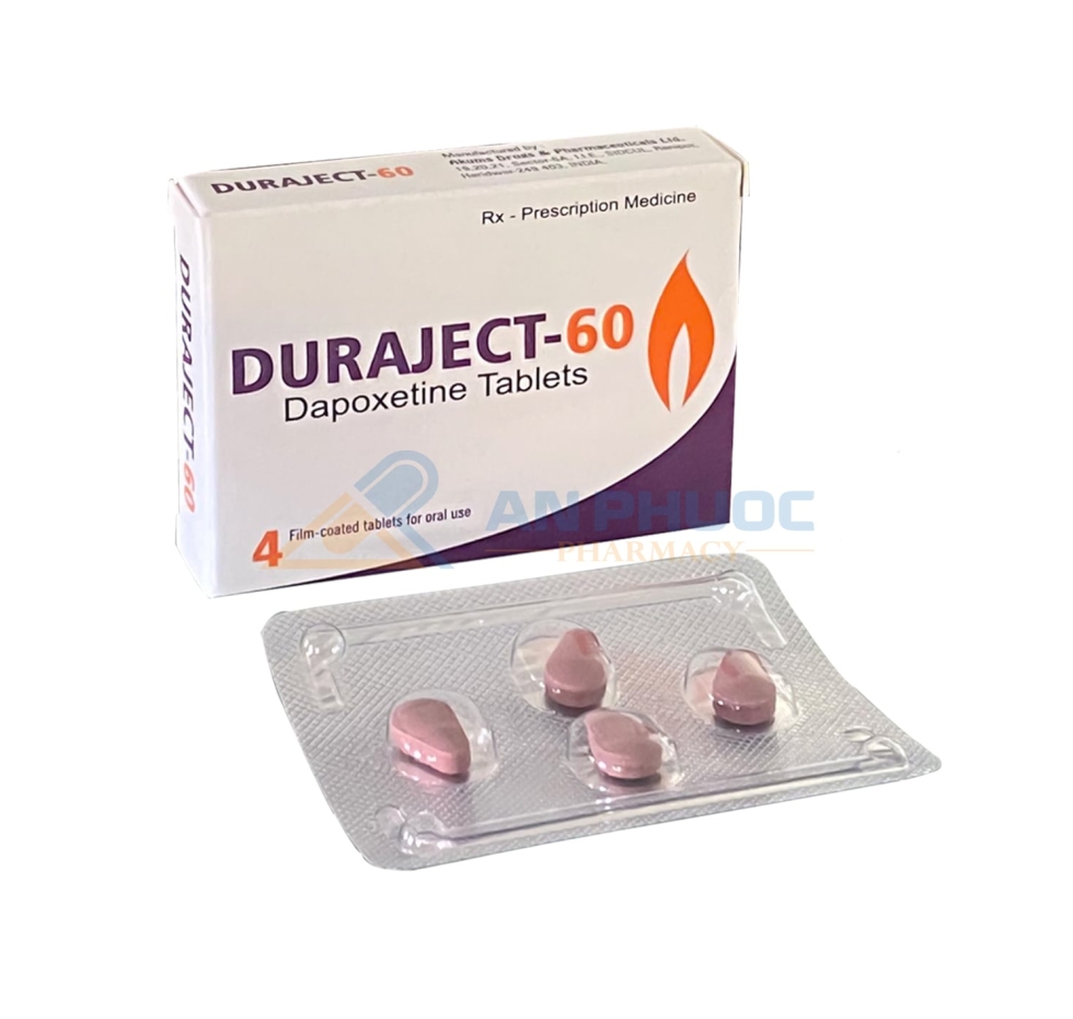 Thuốc Trị Xuất Tinh Sớm Duraject-60™ | Hộp 1 vỉ x 4 viên