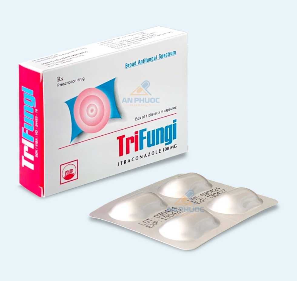 Thuốc Trifungi® 100mg | Itraconazole |【Hộp 4 viên】