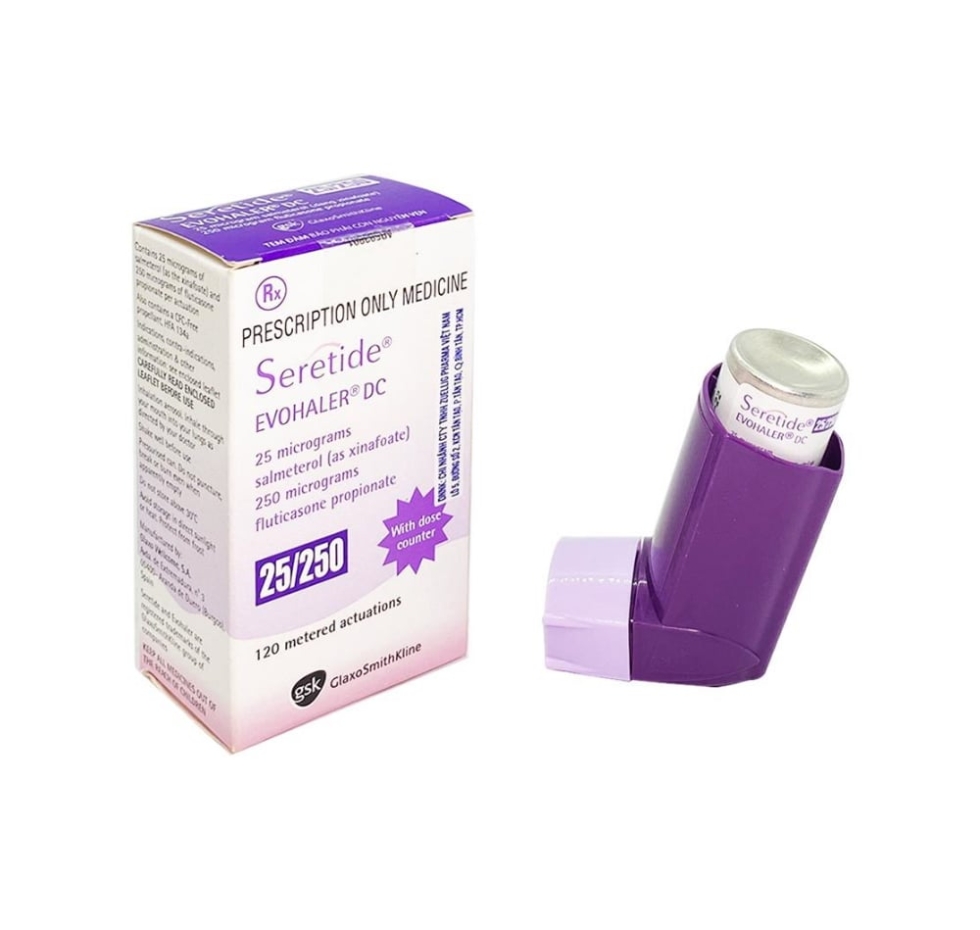Thuốc xịt trị hen Seretide Evohaler DC 25/250 