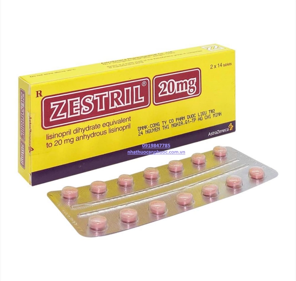 Thuốc Zestril 20mg (lisinopril) 