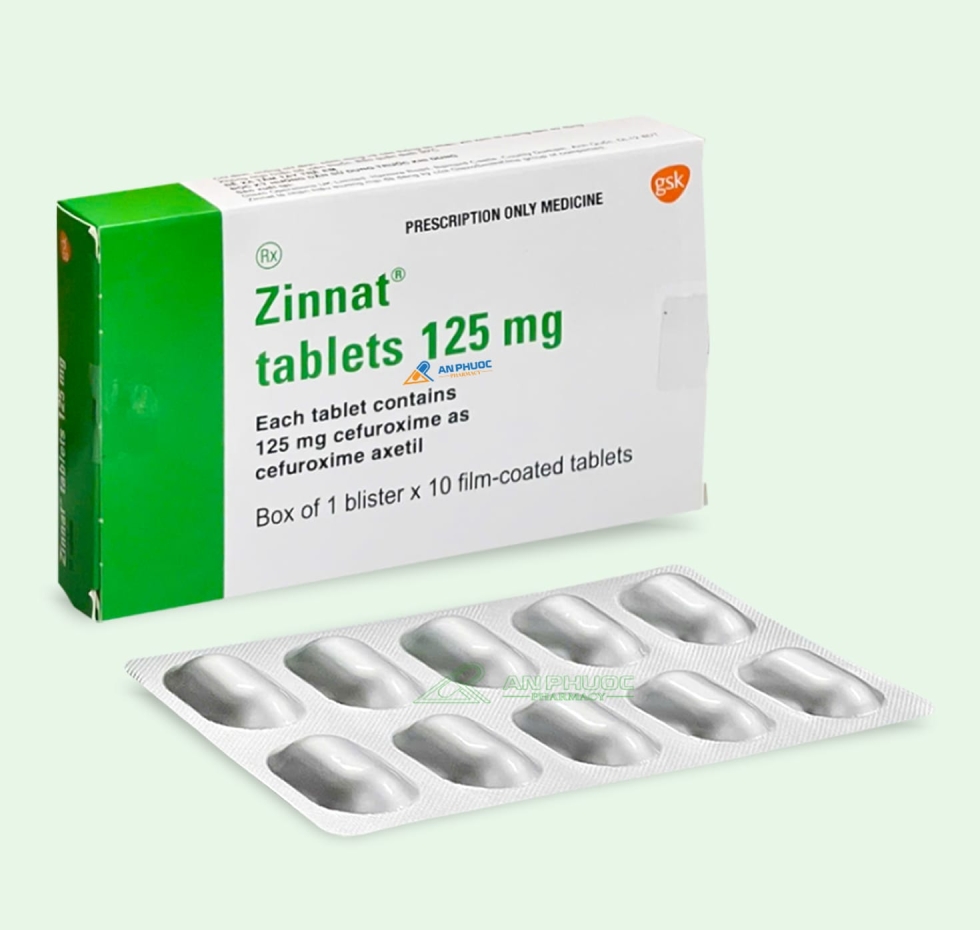 Thuốc Zinnat® 125mg | Cefuroxime |【Hộp 10 viên】  
