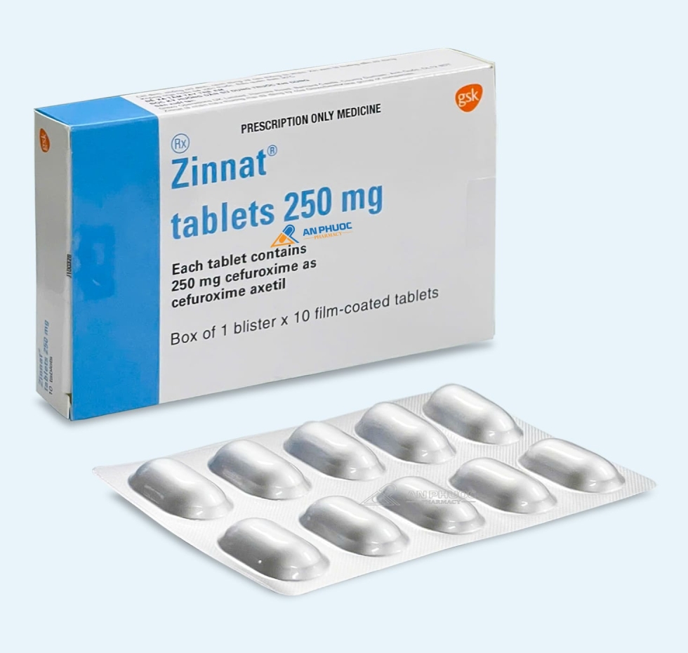 Thuốc Zinnat® 250mg | Cefuroxime |【Hộp 10 viên】 