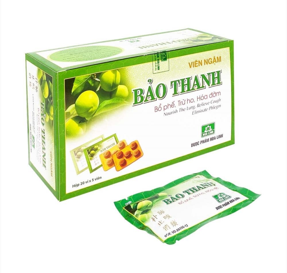 viên ngậm bảo thanh có đường