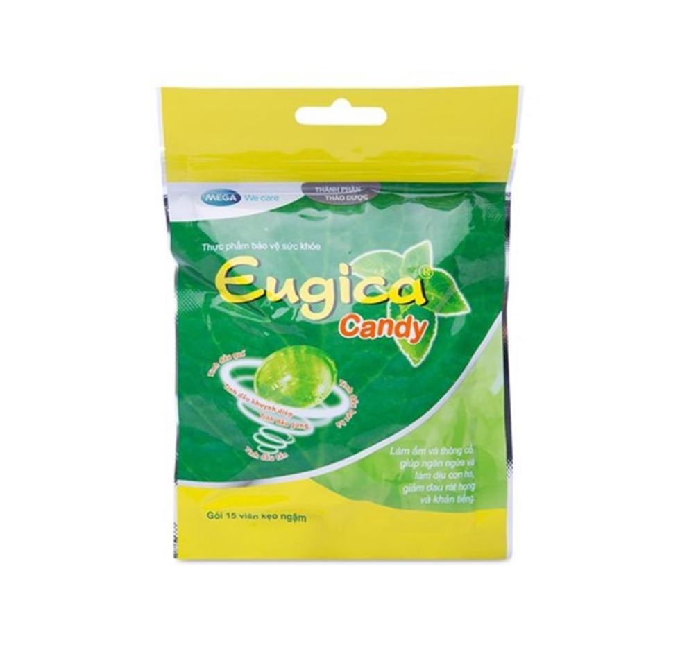 Viên ngậm ho Eugica (túi 15 viên) 