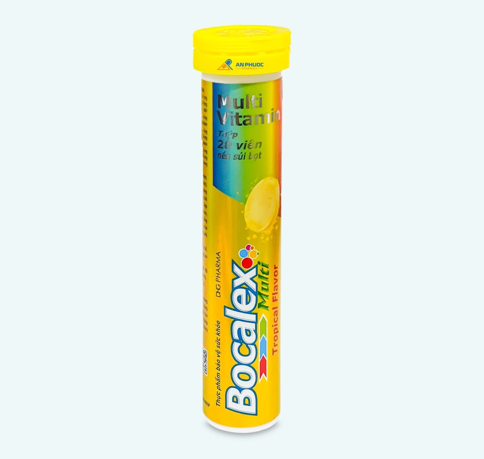 Viên Sủi tăng Lực Bocalex Tropical Flavor® |【Ống 20 viên】