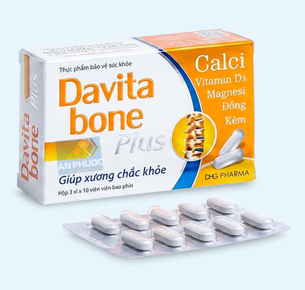Viên Uống Chắc Xương Davita Bone® Plus |【Hộp 30 viên】