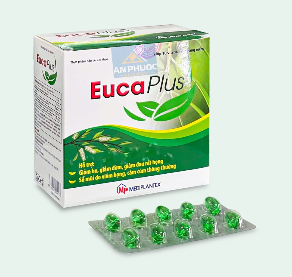 Viên Uống Giảm Ho Euca Plus® |【Hộp 100 viên】