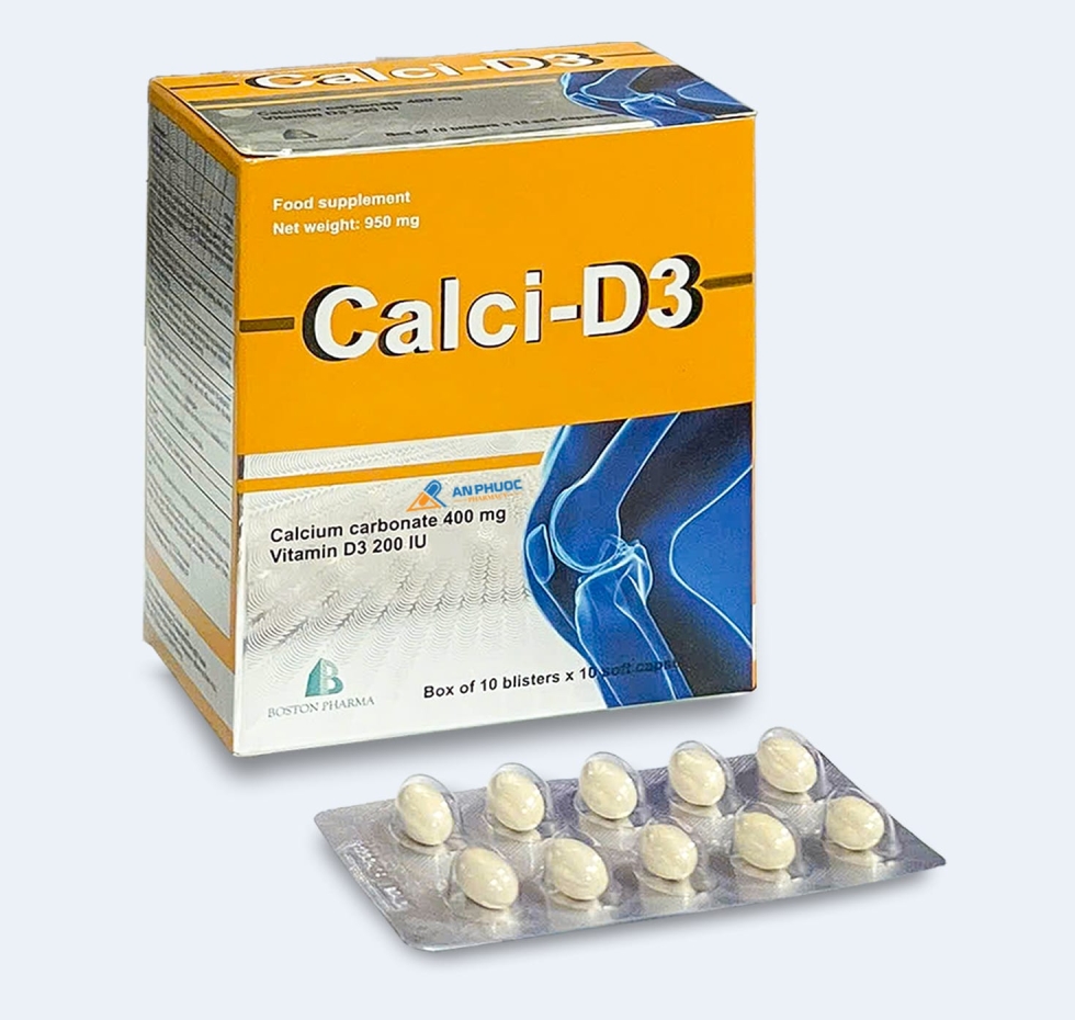 Viên Uống Ngừa Loãng Xương Calci-D3 Boston® |【Hộp 100 viên】