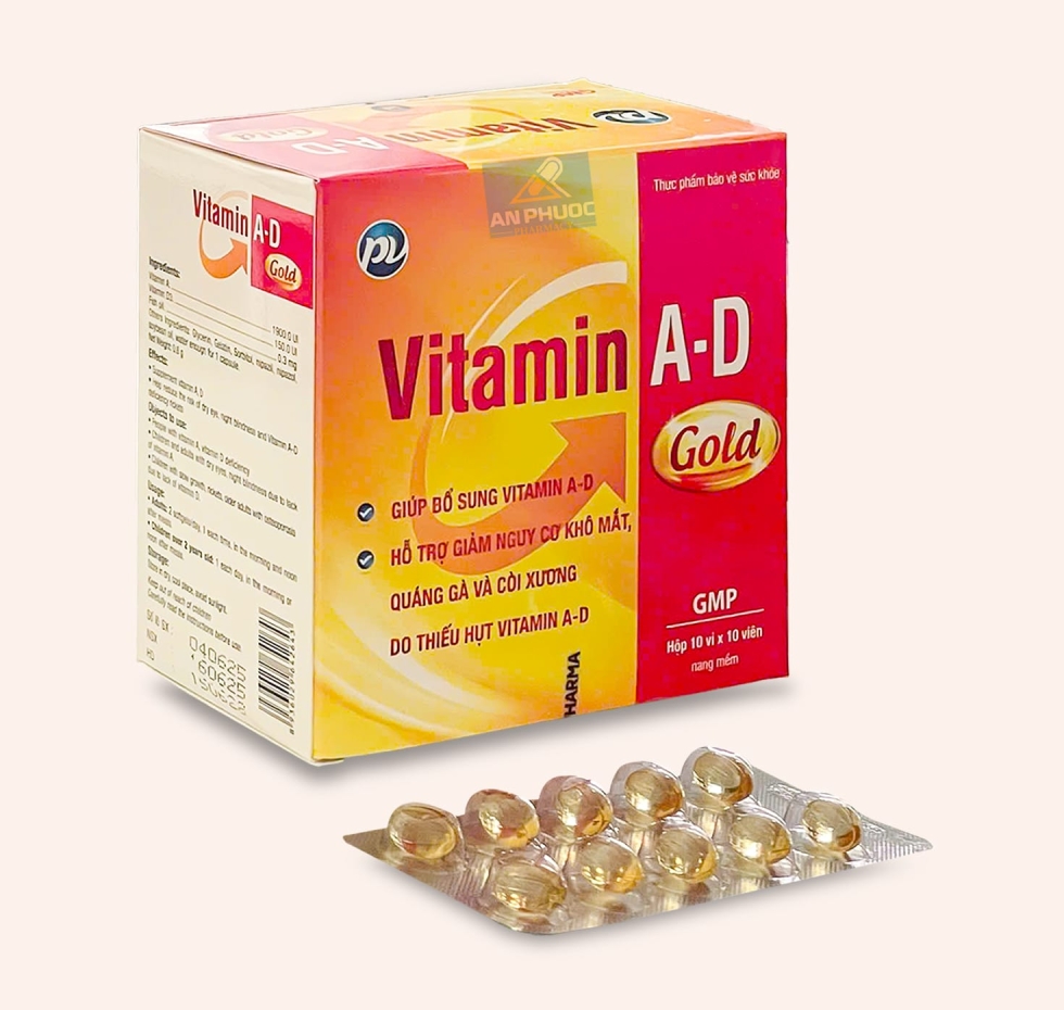 Vitamin A-D Gold® | Phúc Vinh |【Hộp 100 viên】