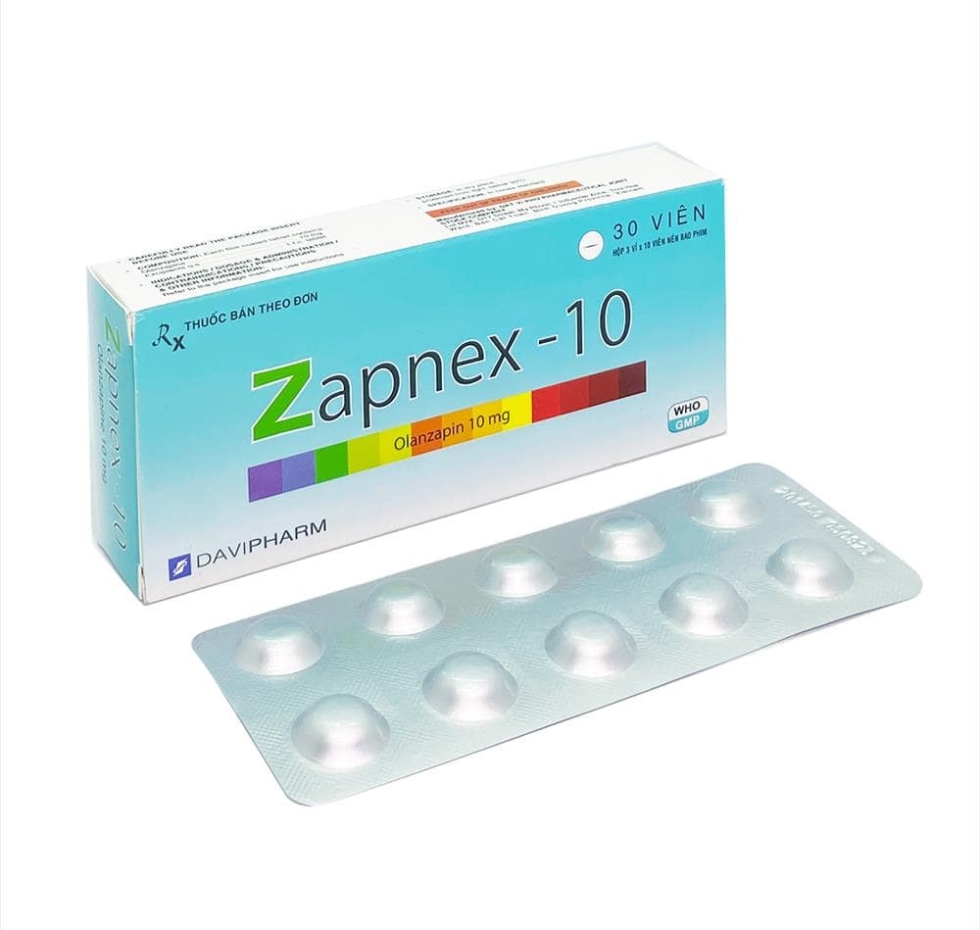 Thuốc trị tâm thần phân liệt zapnex 10mg