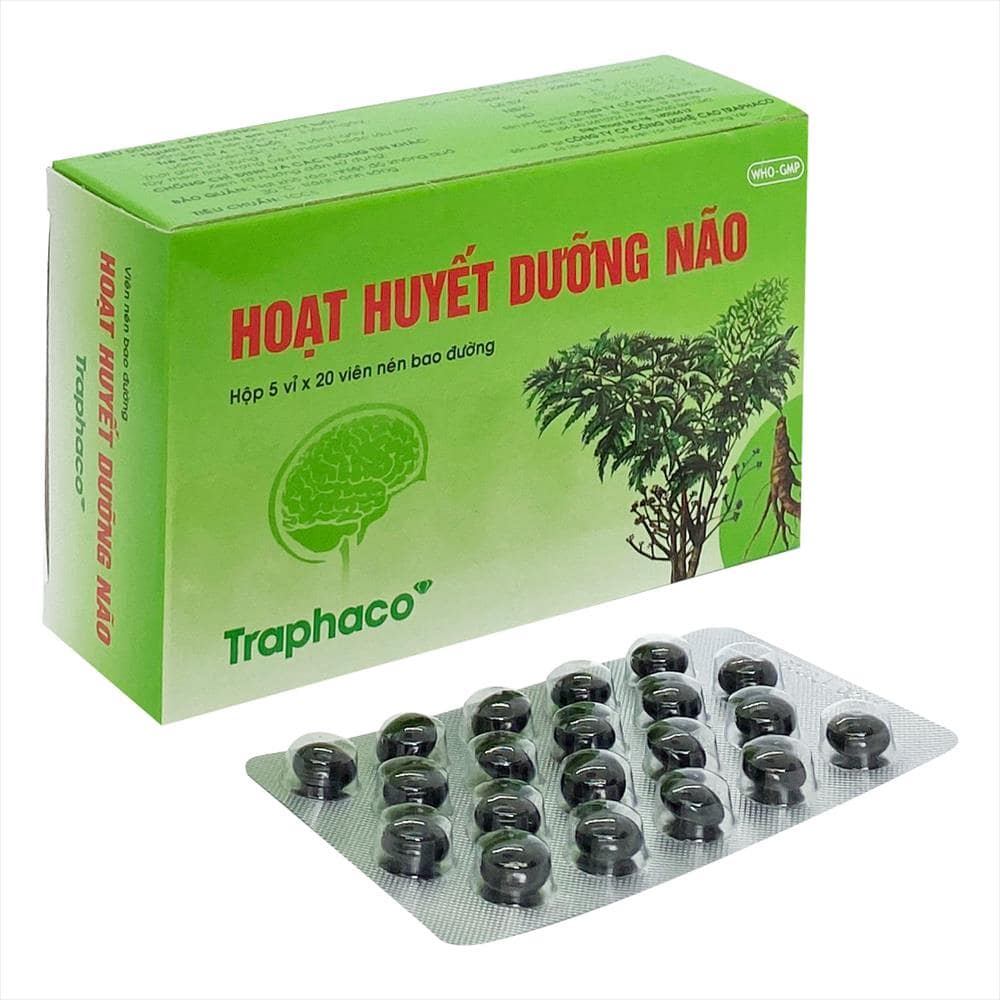 Hoạt Huyết Dưỡng Não Hộp 5 Vỉ X 20 Viên Traphaco 